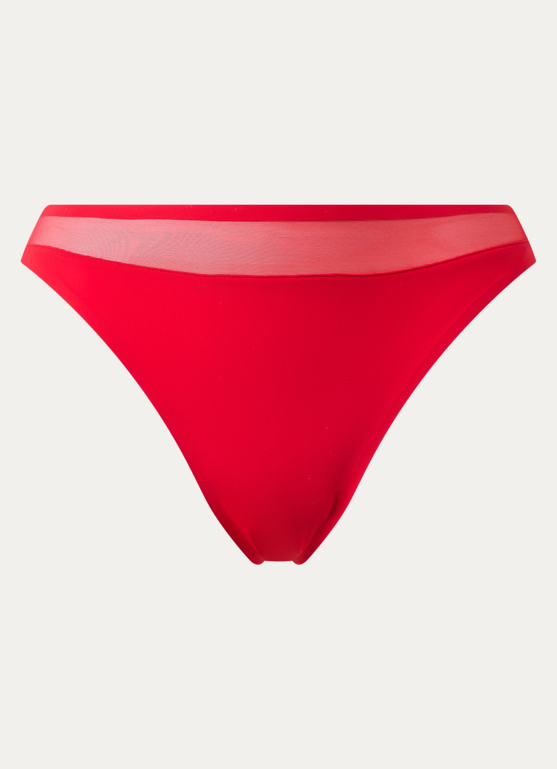 Marie Jo Louie naadloze tanga met mesh - voorkant 2 rood