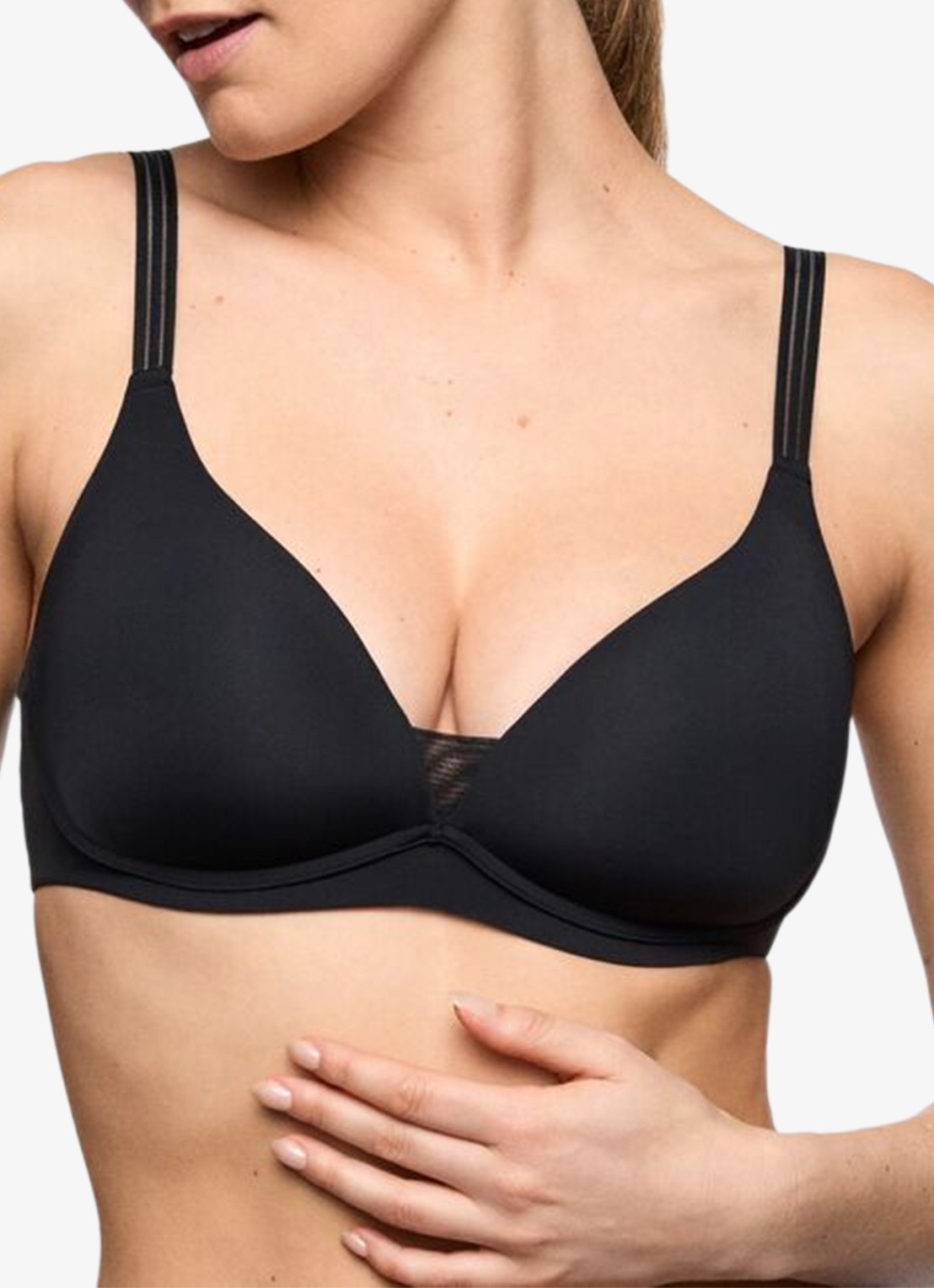Marie Jo Louie voorgevormde bh met mesh - detail 4 zwart