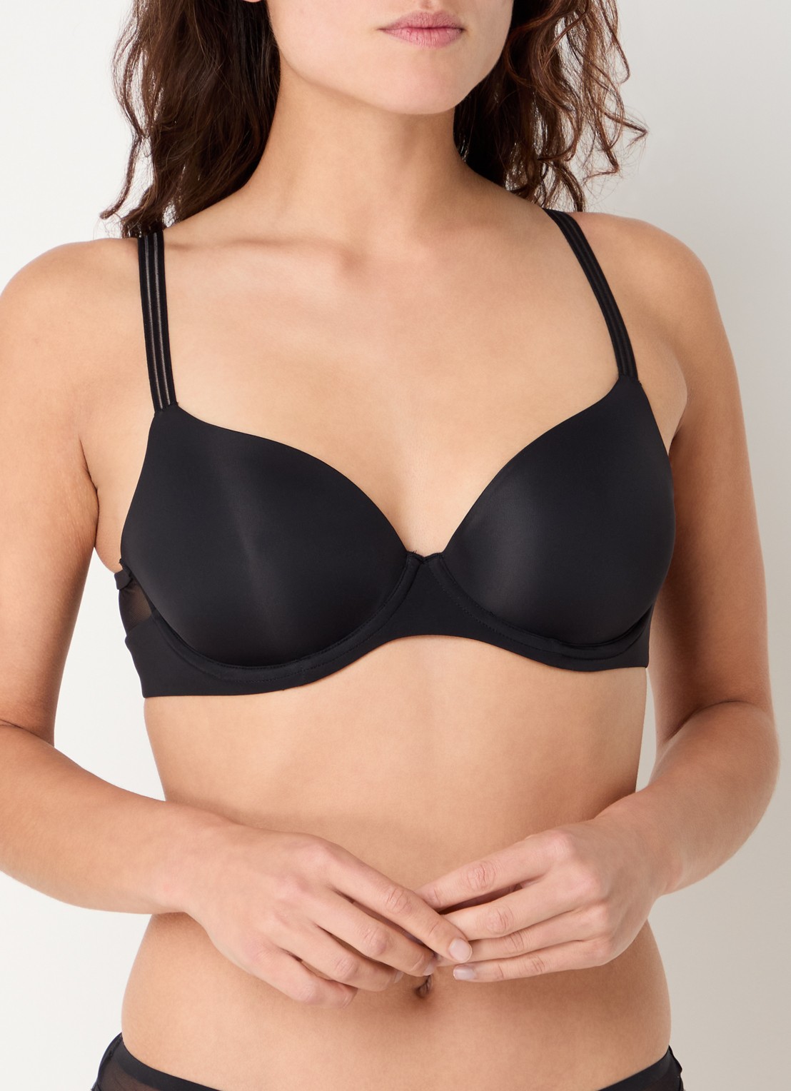 Marie Jo Louie voorgevormde bh met mesh - detail zwart