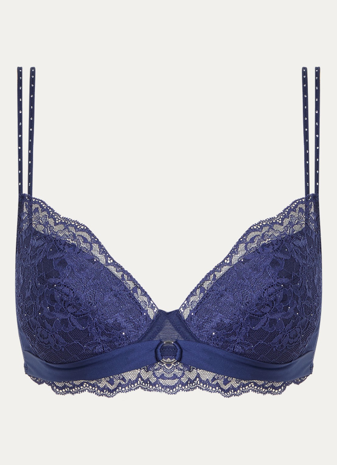 Marie Jo Musea push-up bh met pailletten - voorkant 3 donkerblauw