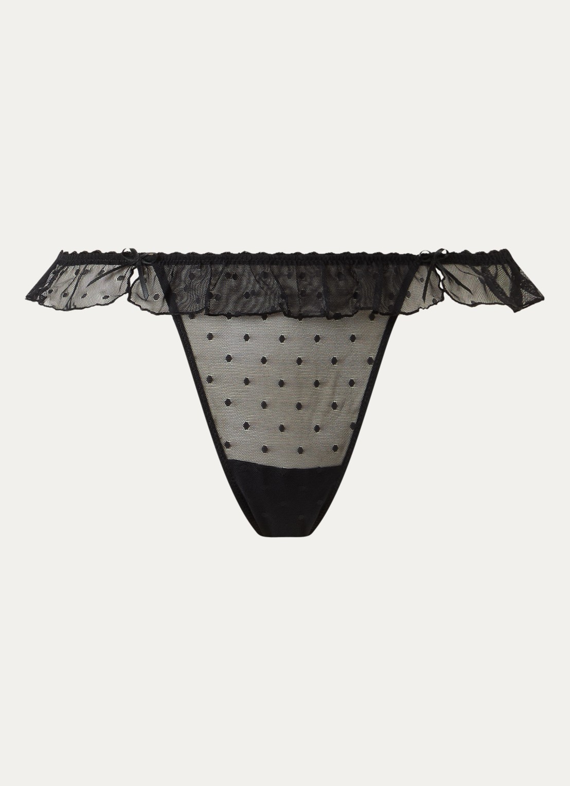 Marie Jo Noova string van mesh - voorkant 2 zwart