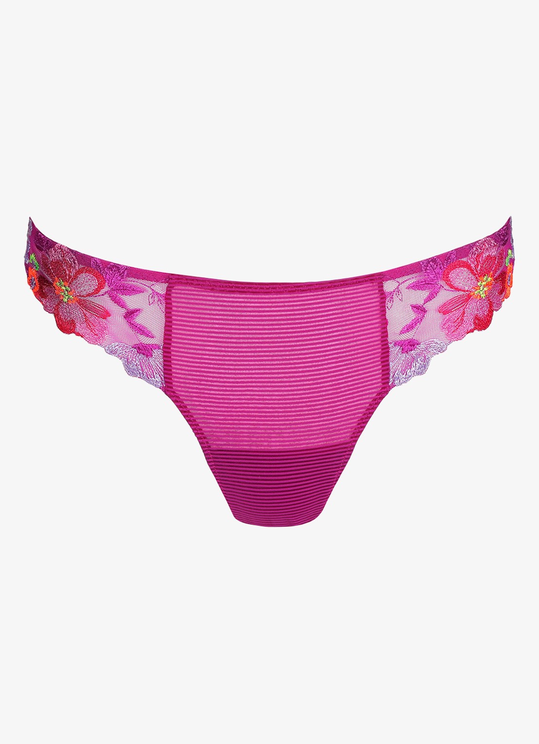Marie Jo Odilly string van mesh en kant - voorkant 4 paars