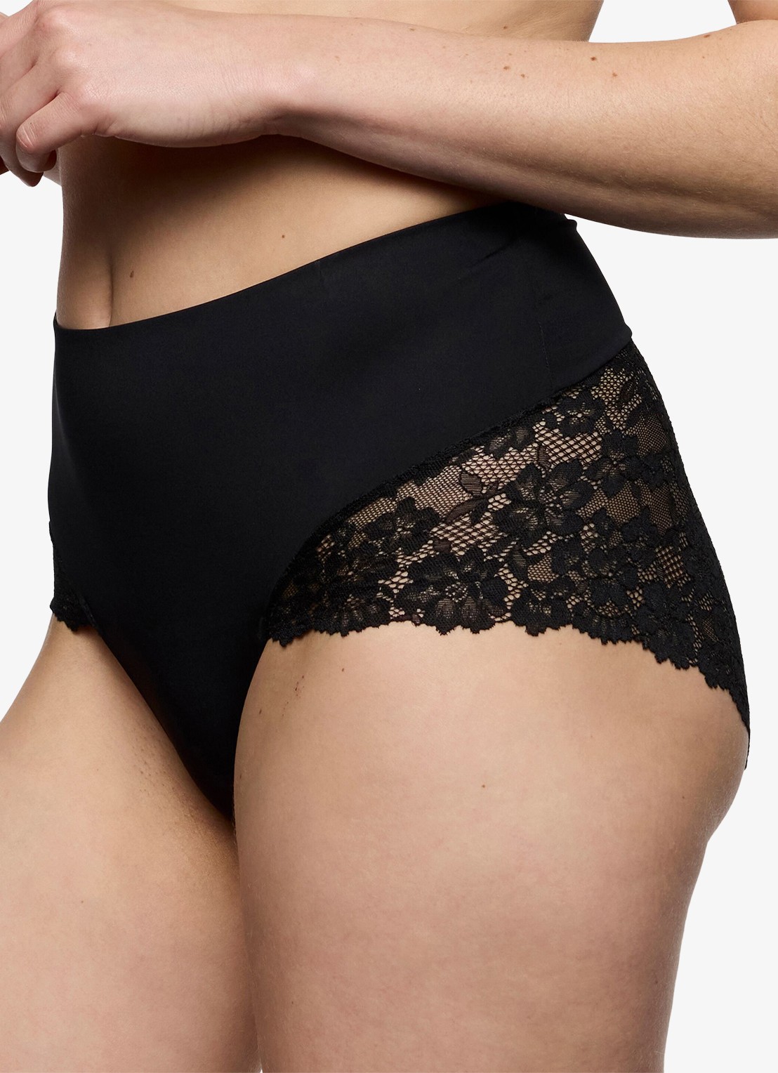 Marie Jo Soft Studio high waisted slip met kant - detail 5 zwart