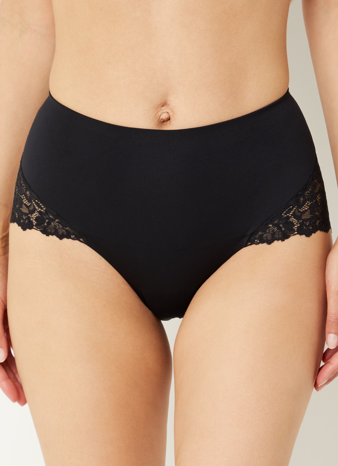 Marie Jo Soft Studio high waisted slip met kant - detail 2 zwart
