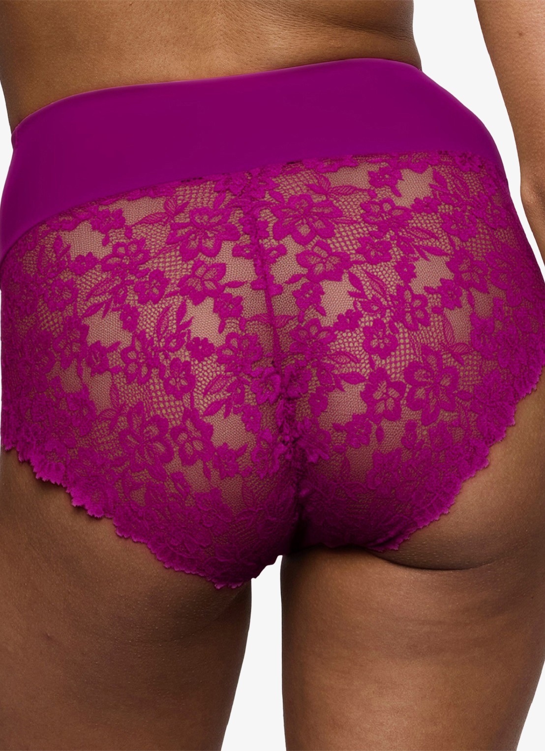 Marie Jo Soft Studio high waisted slip met kant - achterkant 3 oudroze