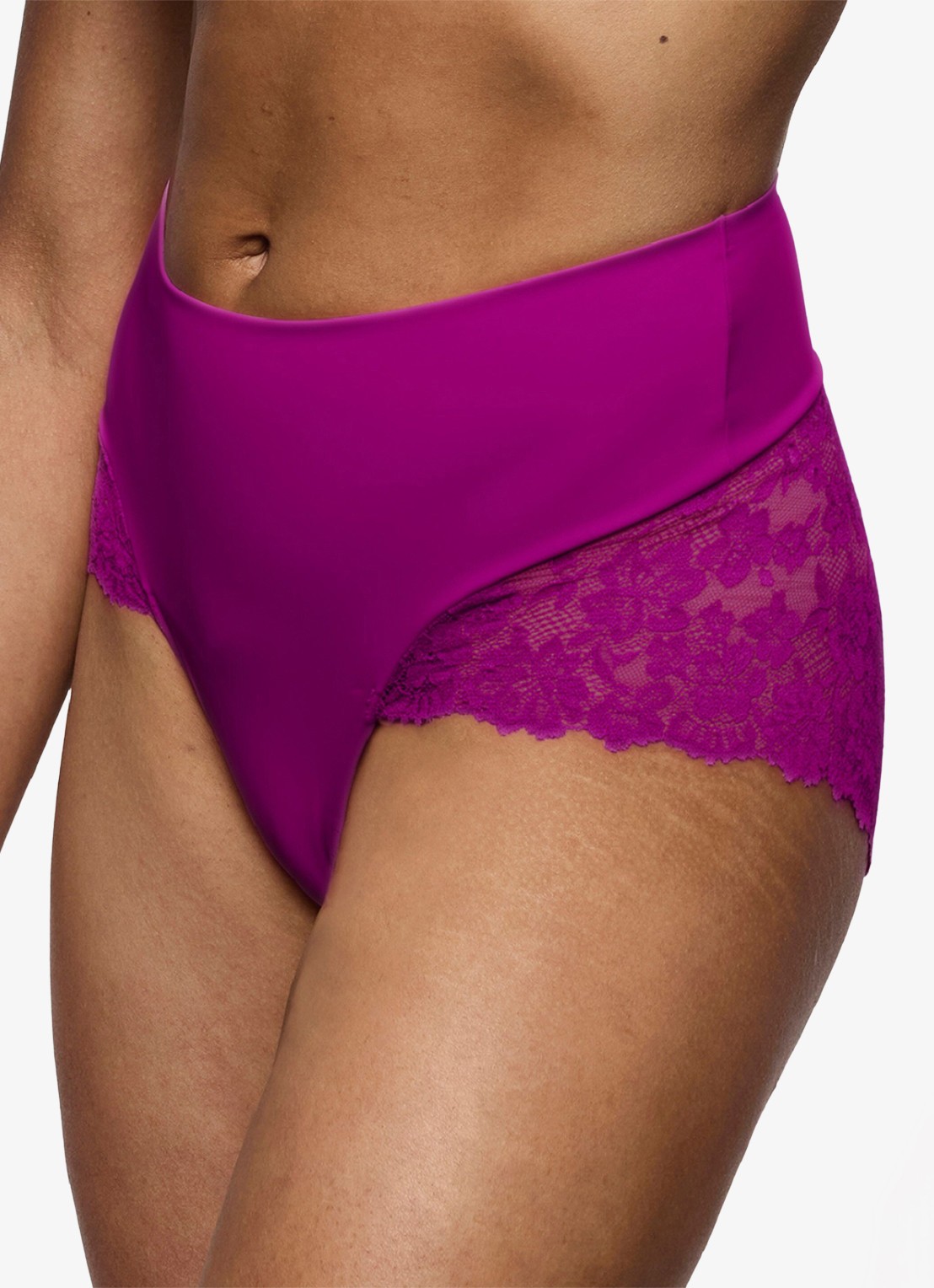 Marie Jo Soft Studio high waisted slip met kant - detail 2 oudroze