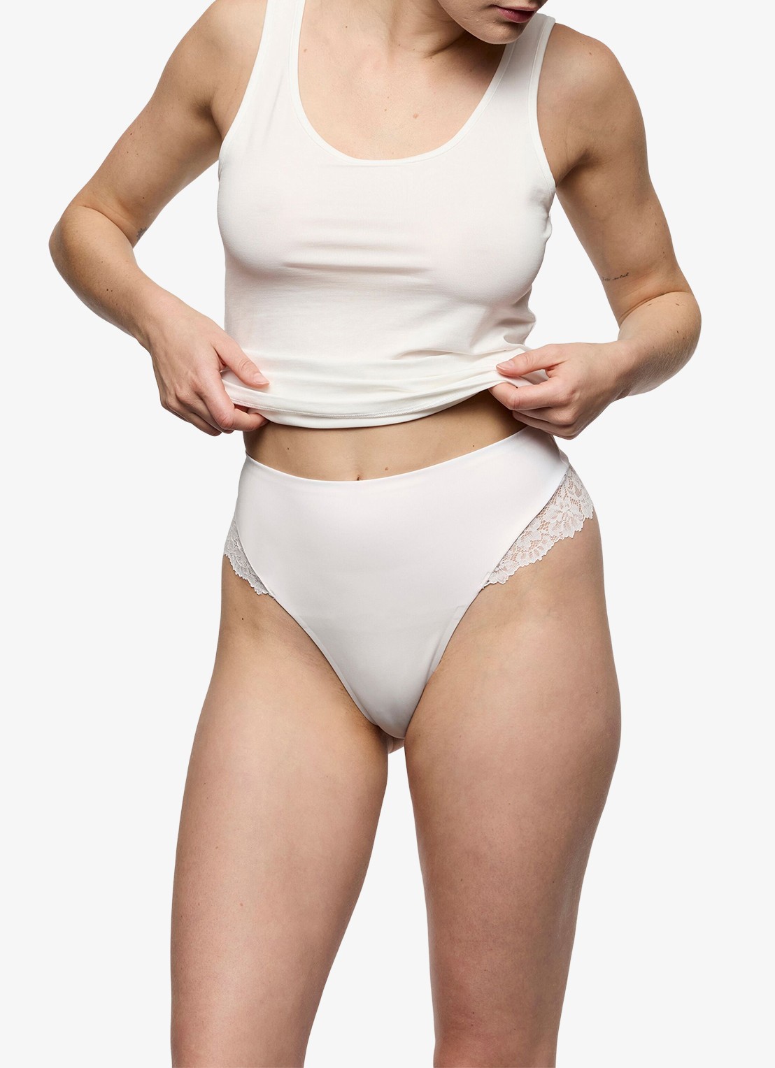 Marie Jo Soft Studio shorty met kant - voorkant 5 wit