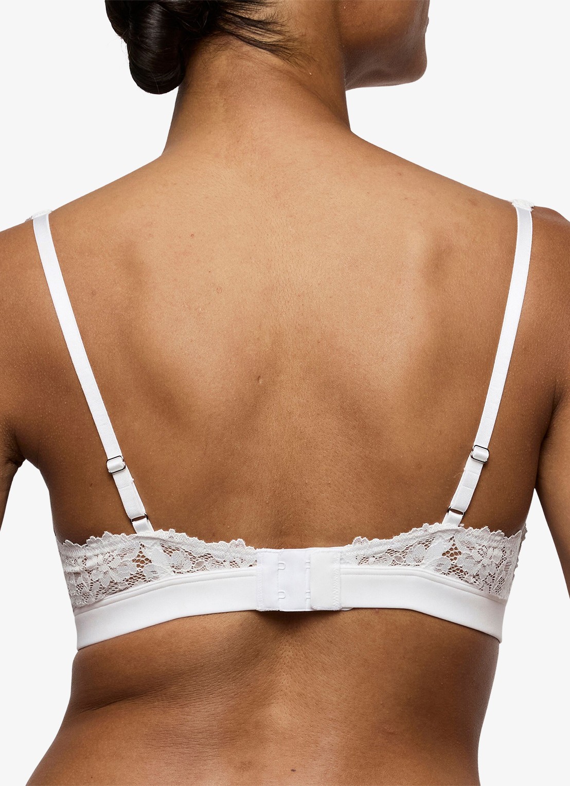 Marie Jo Soft Studio voorgevormde bralette met overlay van kant - achterkant 3 wit