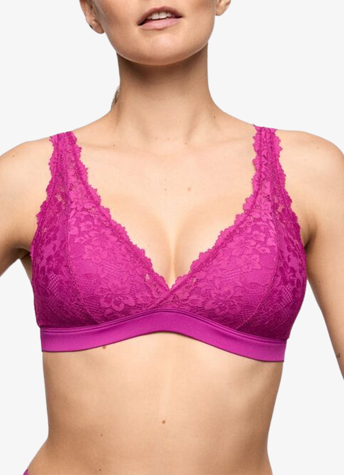 Marie Jo Soft Studio voorgevormde bralette met overlay van kant - detail 3 roze
