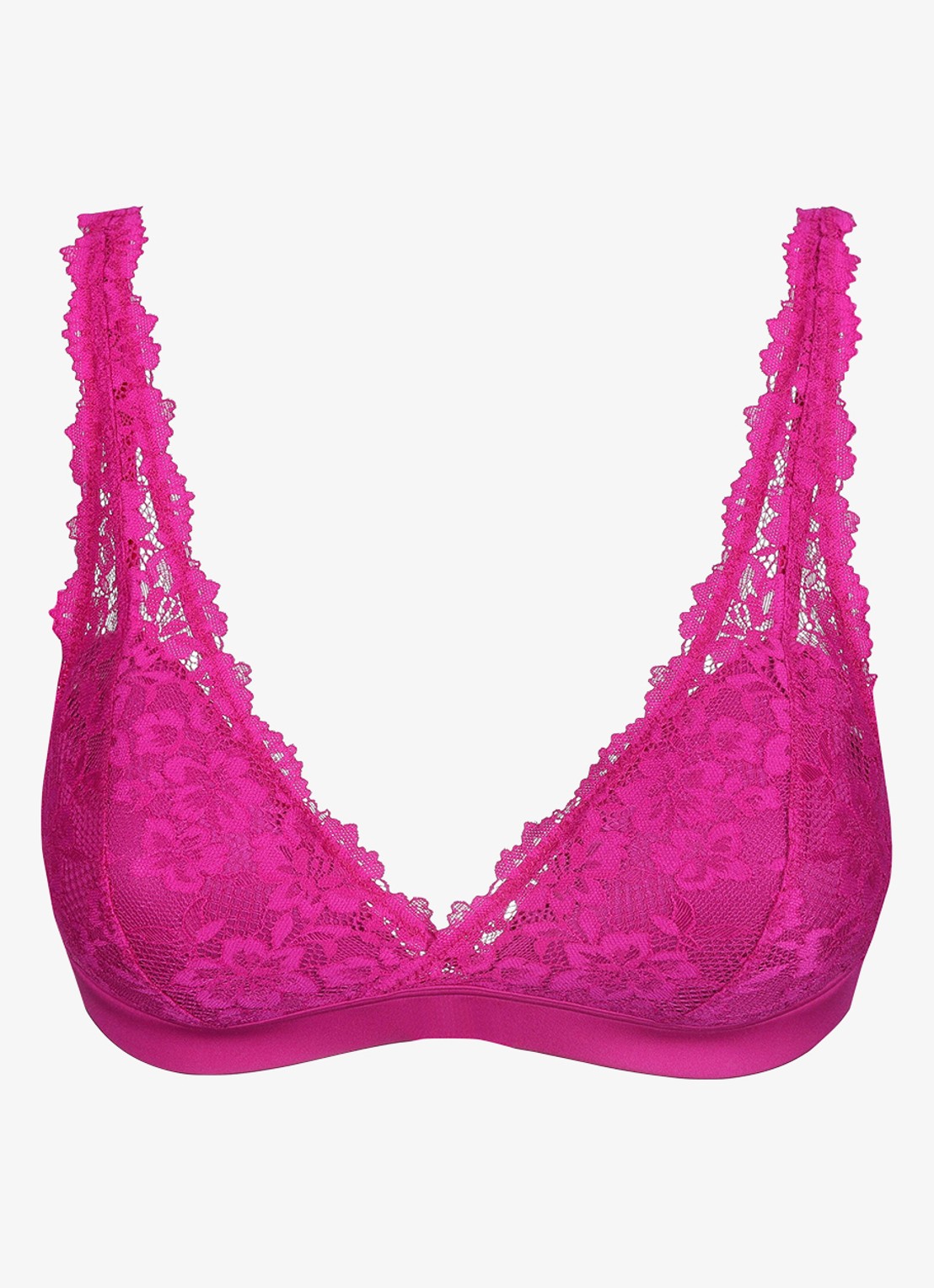 Marie Jo Soft Studio voorgevormde bralette met overlay van kant - voorkant roze