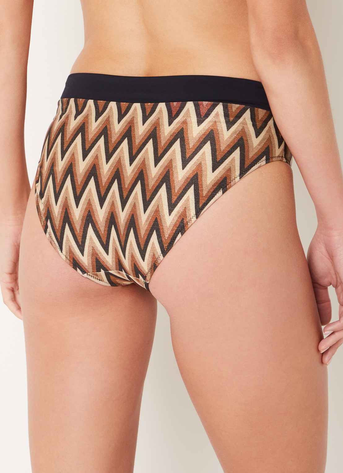 Marie Jo Su Ana high waisted bikinislip met print en lurex - achterkant 5 bruin