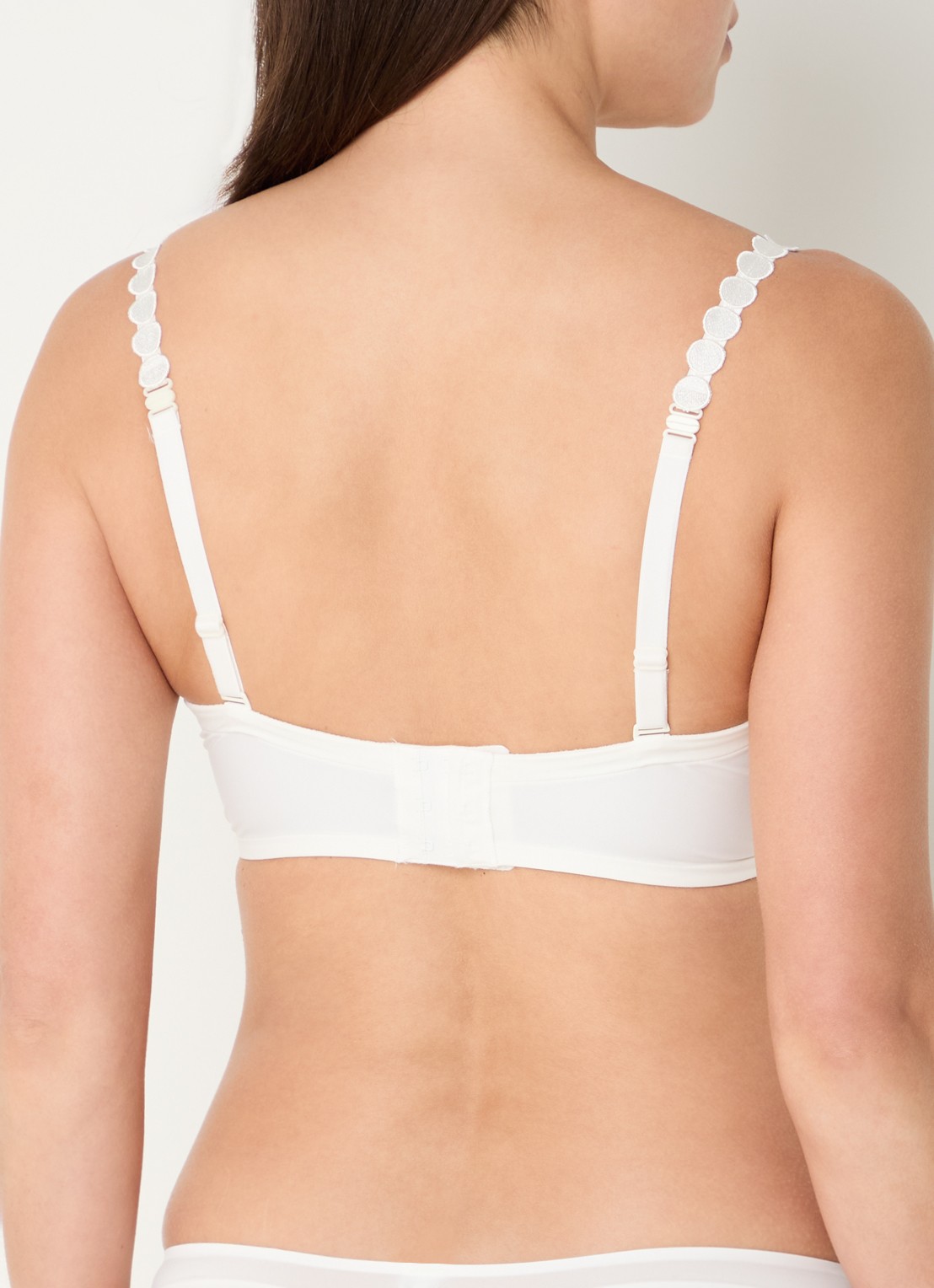 Marie Jo Tom strapless bh met broderie applicatie - achterkant 4 wit