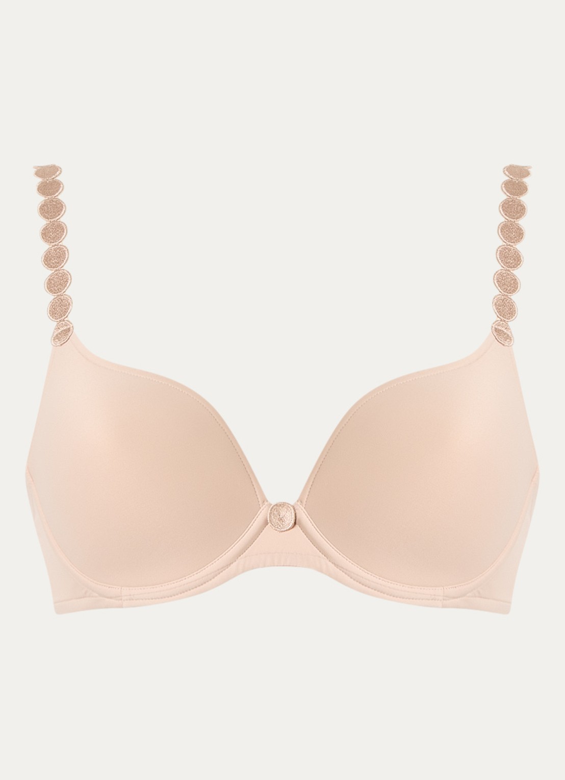 Marie Jo Tom voorgevormde beugel bh met borduring - voorkant 2 beige