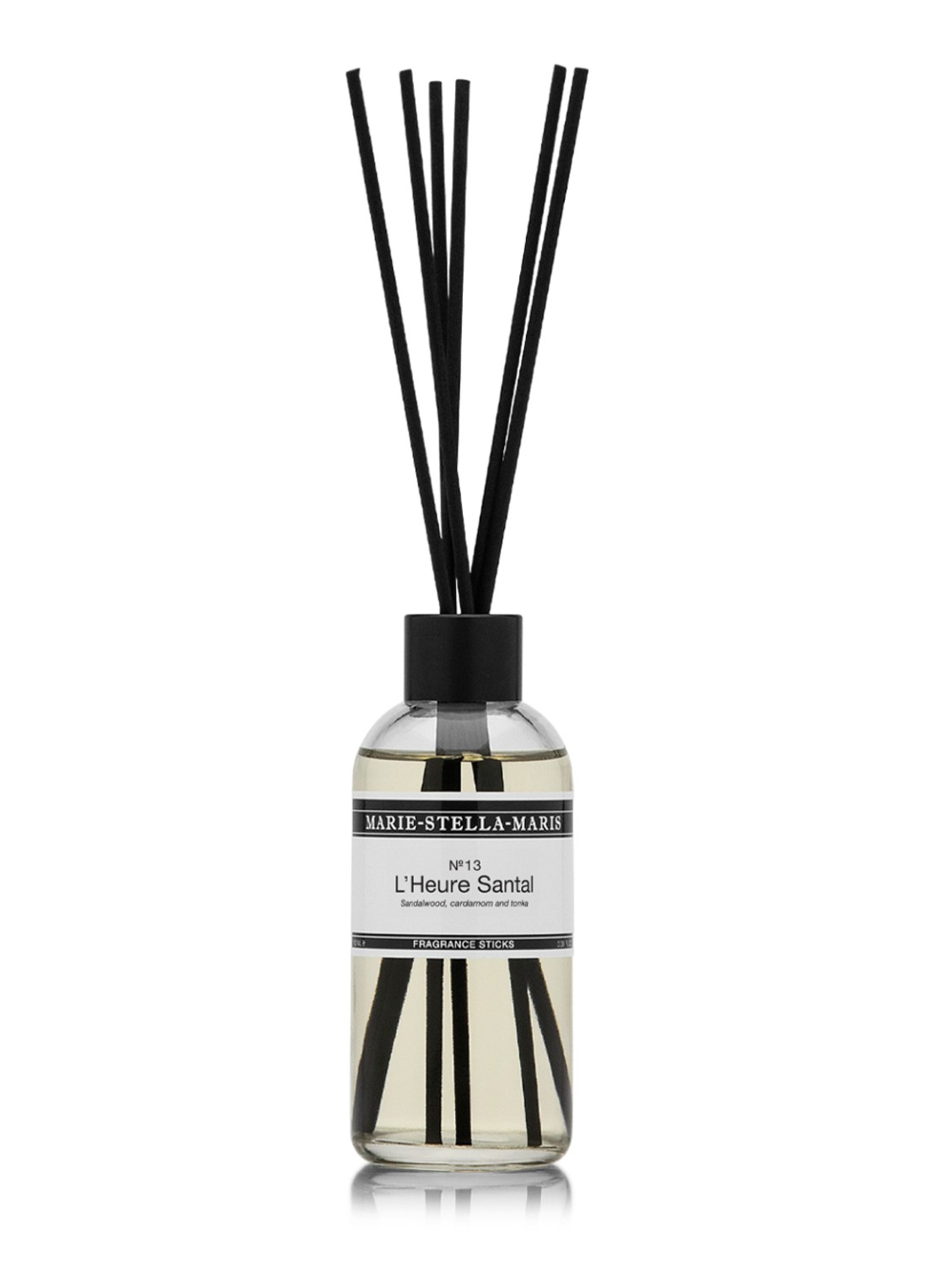 Marie-Stella-Maris L'Heure Santal geurstokjes 100 ml - voorkant 2 transparant