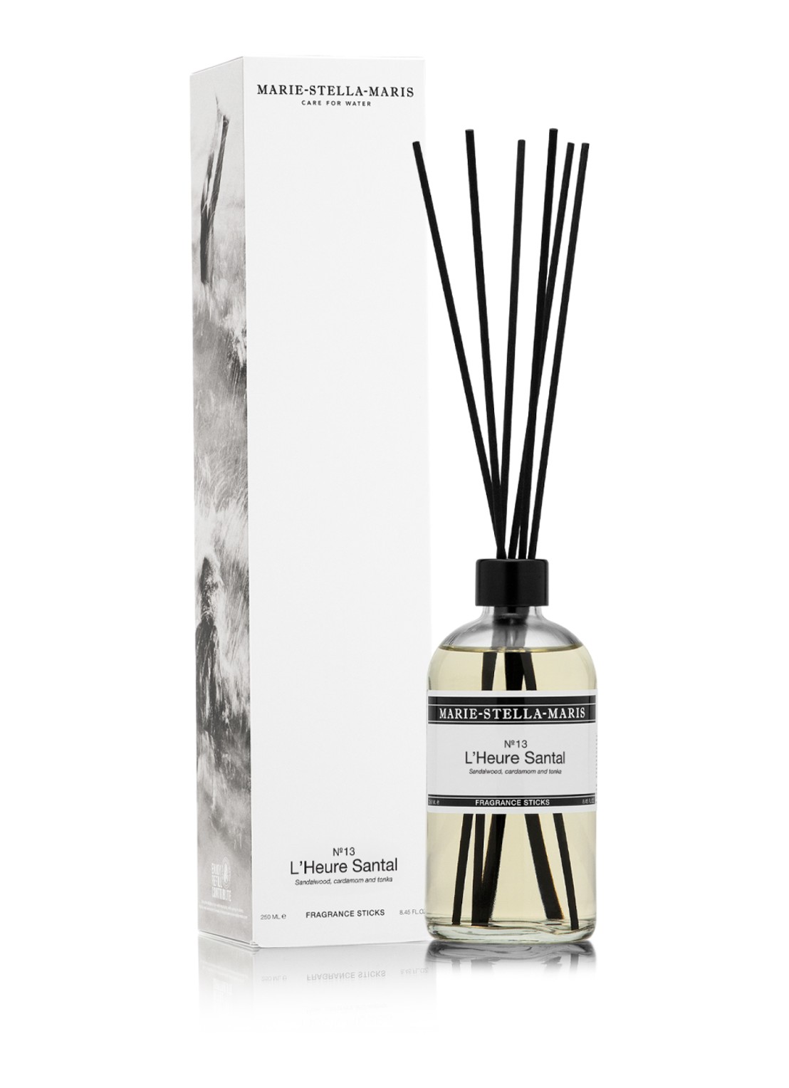 Marie-Stella-Maris L'Heure Santal geurstokjes 250 ml - detail 2 transparant