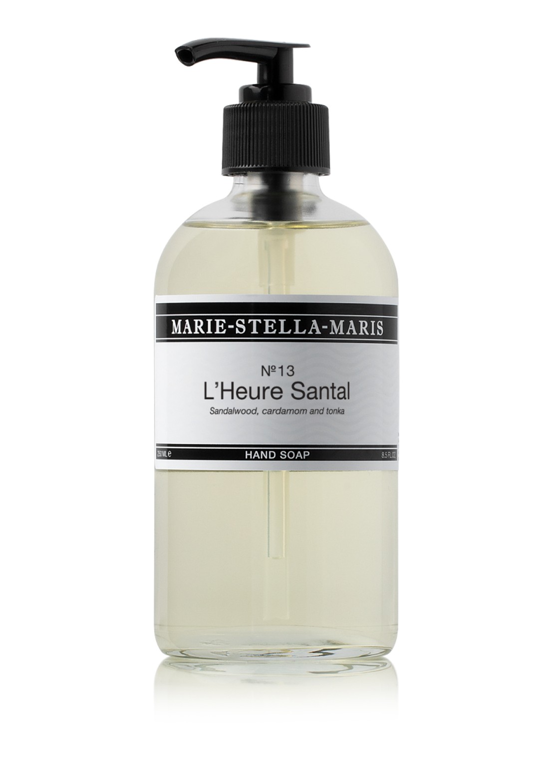 Marie-Stella-Maris L'Heure Santal handzeep 250 ml - voorkant 2 transparant