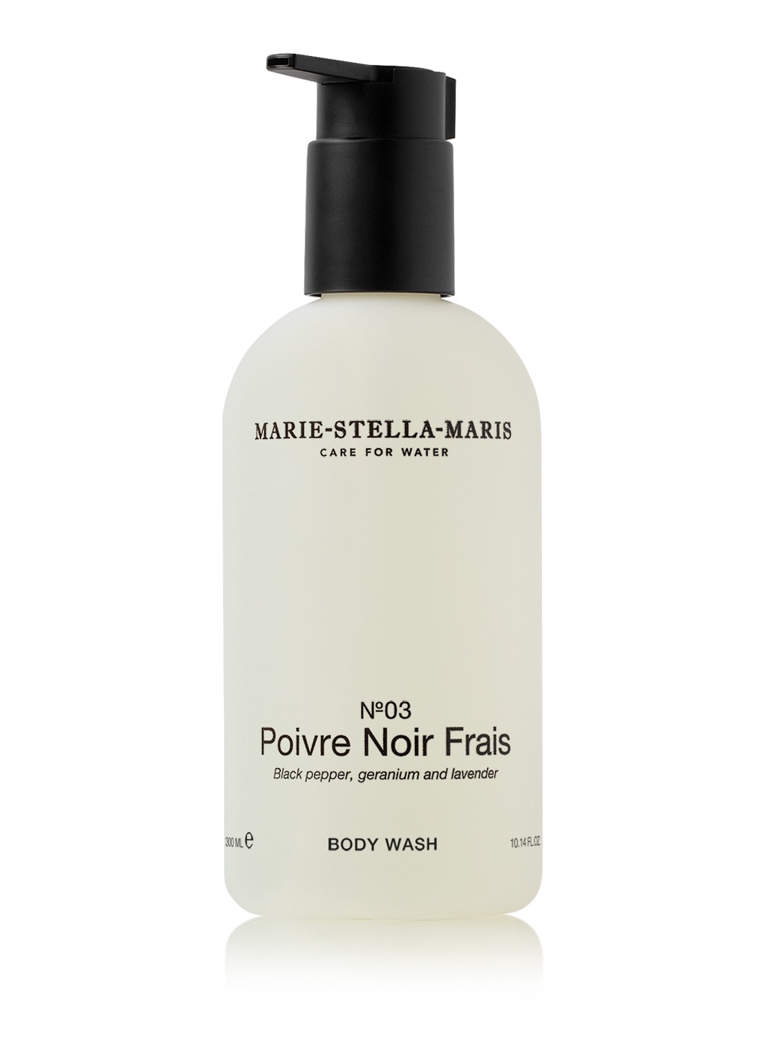 Marie-Stella-Maris No.03 Poivre Noir Frais Shower Gel - douchegel - voorkant ivoor