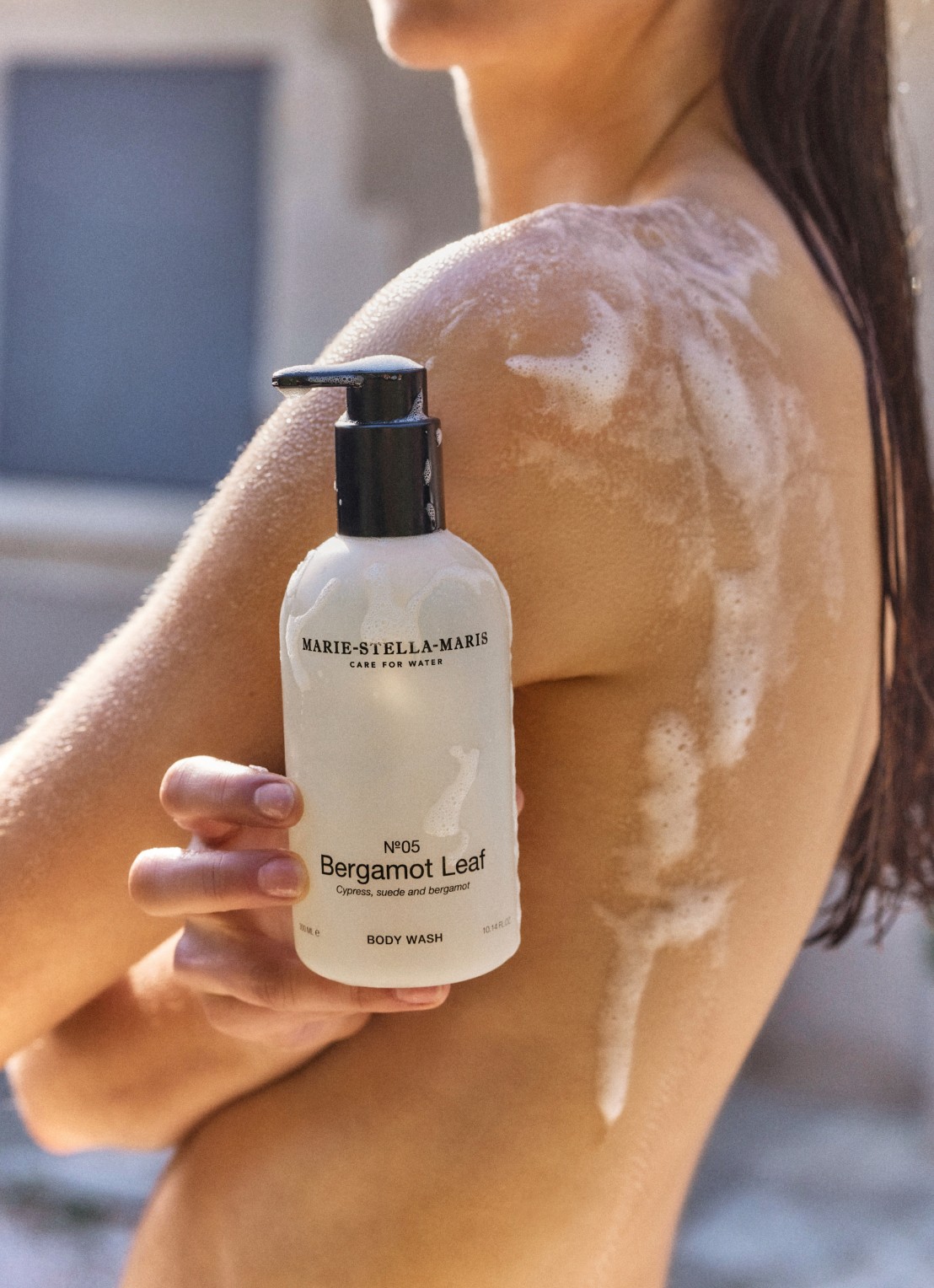 Marie-Stella-Maris No.05 Bergamot Leaf bodywash 300 ml - voorkant 3 transparant
