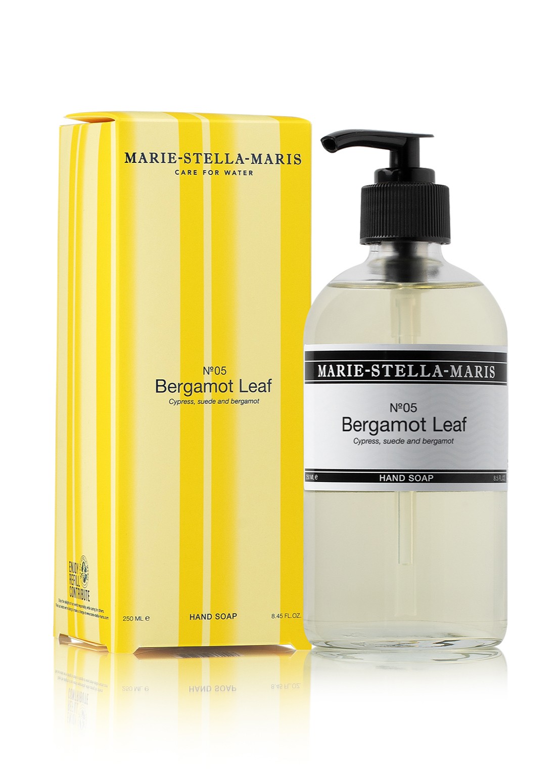 Marie-Stella-Maris No.05 Bergamot Leaf handzeep 250 ml - voorkant 3 transparant