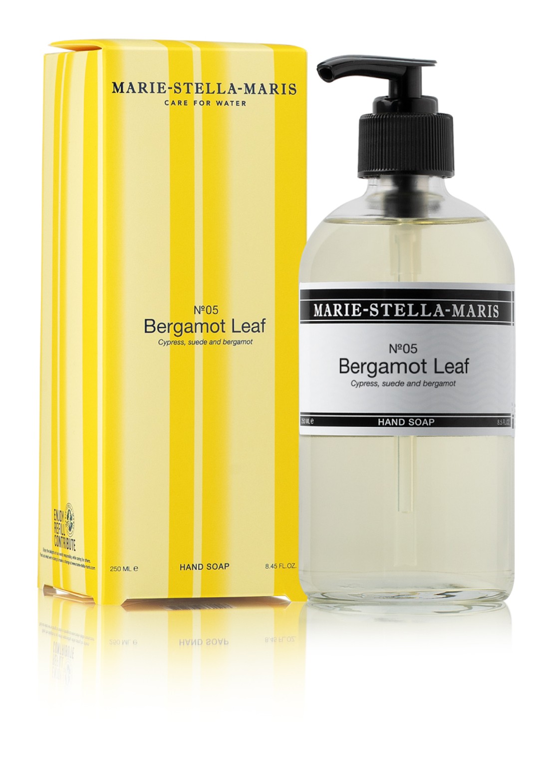 Marie-Stella-Maris No.05 Bergamot Leaf handzeep 250 ml - voorkant transparant