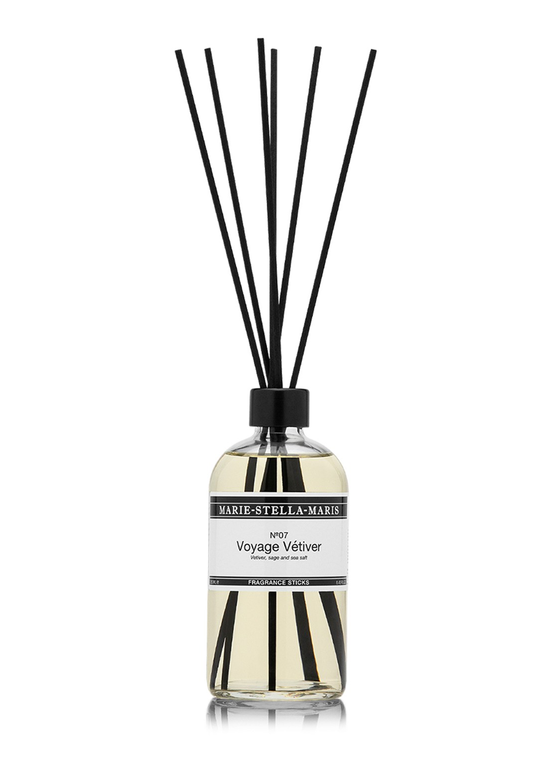 Marie-Stella-Maris No.07 Voyage Vétiver geurstokjes 250 ml - voorkant 3 wit