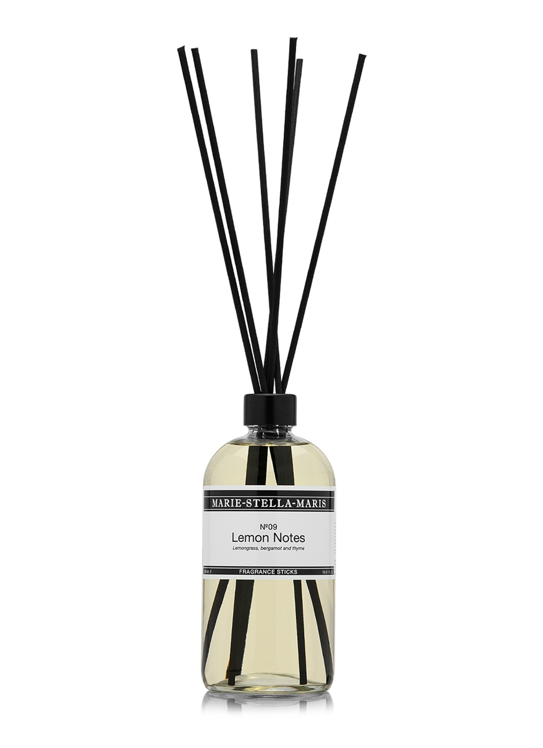 Marie-Stella-Maris No.09 Lemon Notes Geurstokjes 470 ml - voorkant 2 transparant