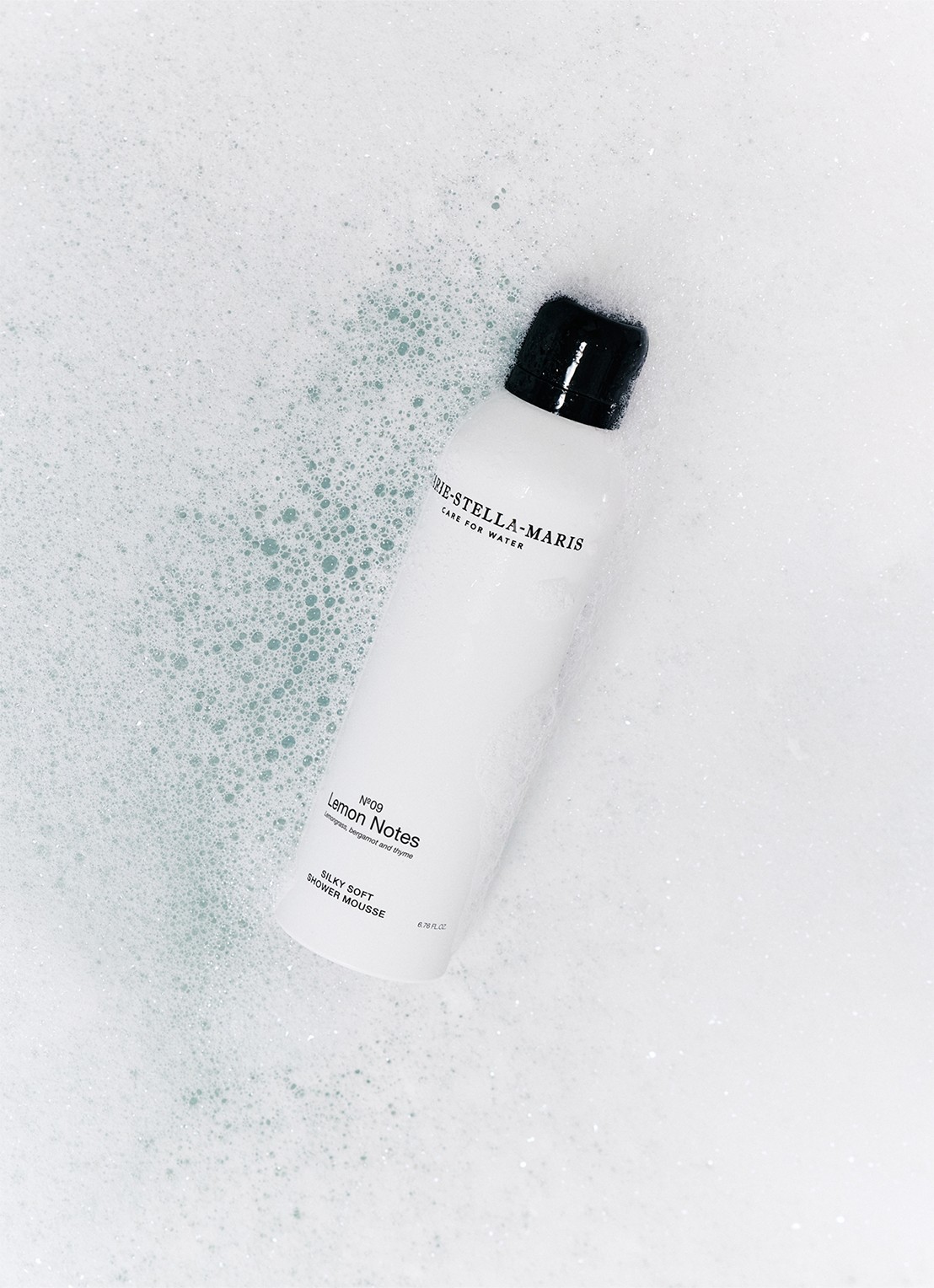 Marie-Stella-Maris No. 09 Lemon Notes Silky Soft Shower Mousse - schuimende douchegel - voorkant 2 wit