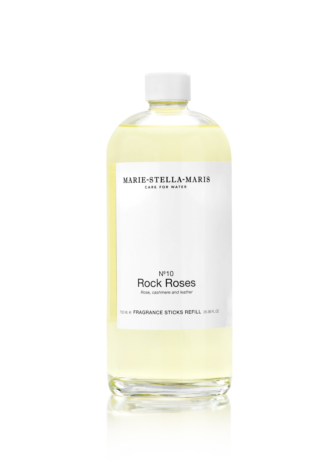 Marie-Stella-Maris No. 10 Rock Roses Fragrance Sticks - geurstokjes navulling 750 ml - voorkant 2 transparant