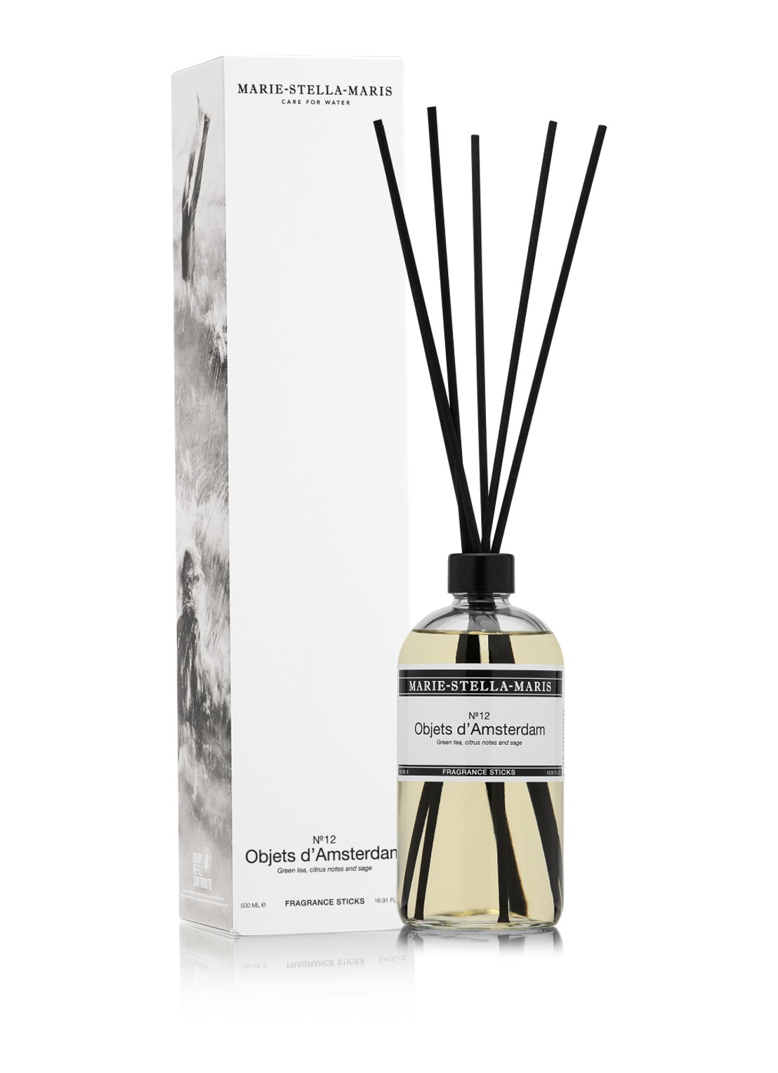 Marie-Stella-Maris No.12 Objets d'Amsterdam geurstokjes 500 ml - detail 3 transparant