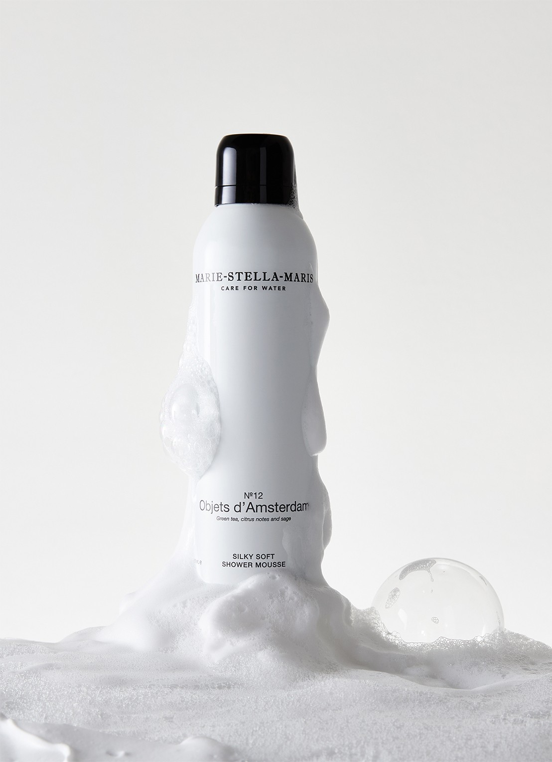 Marie-Stella-Maris No.12 Objets d’Amsterdam Shower Mousse - douchegel 200 ml - voorkant 2 wit