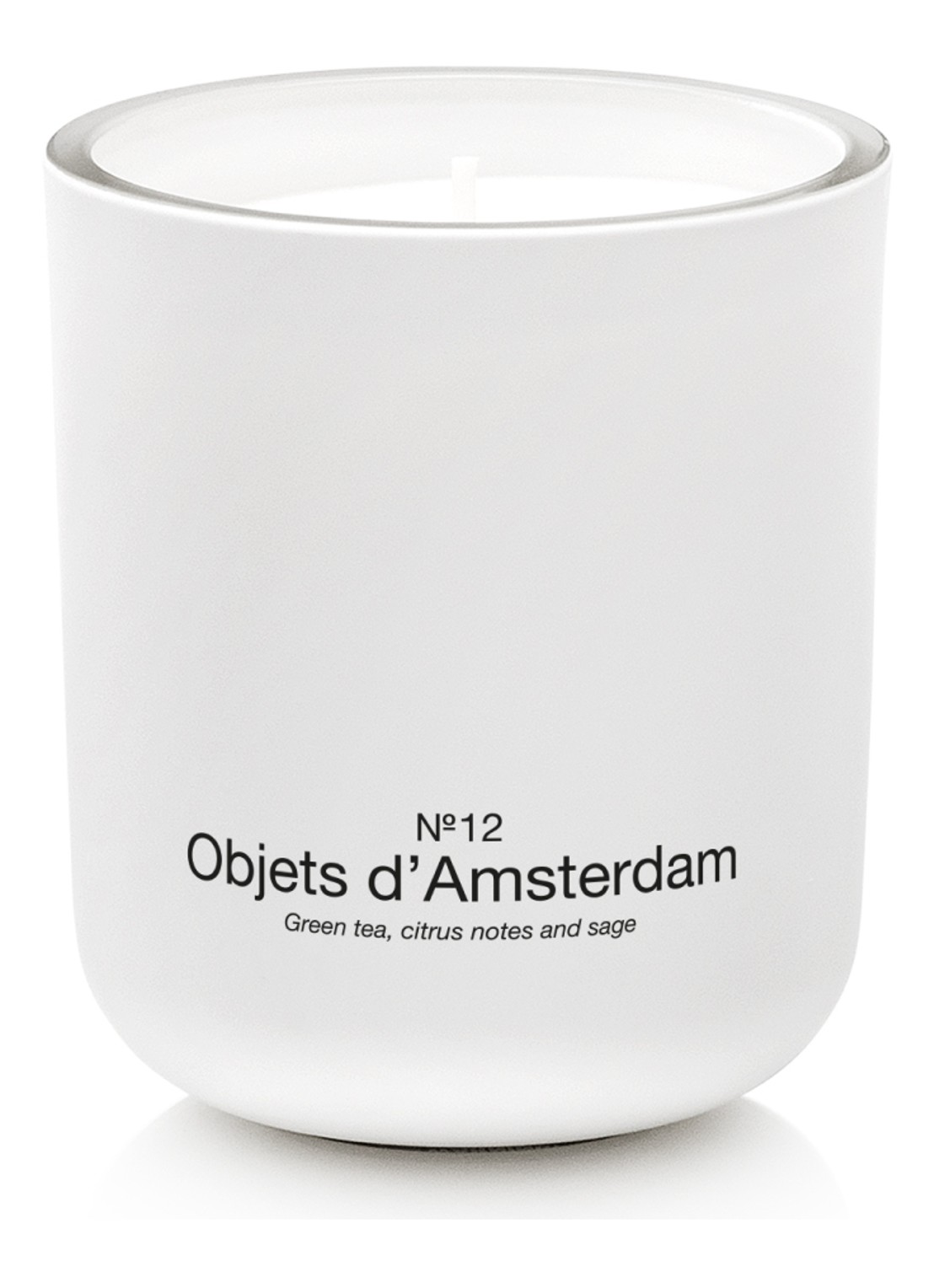 Marie-Stella-Maris Objets d'Amsterdam geurkaars 300 gram - voorkant 2 wit