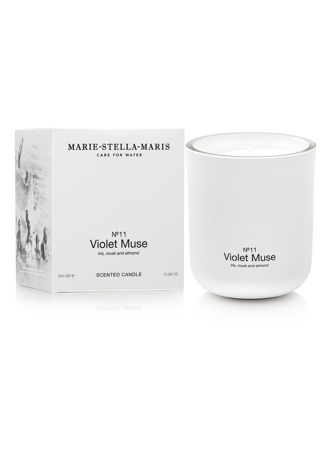 Marie-Stella-Maris Violet Muse geurkaars 300 gram - detail 3 wit