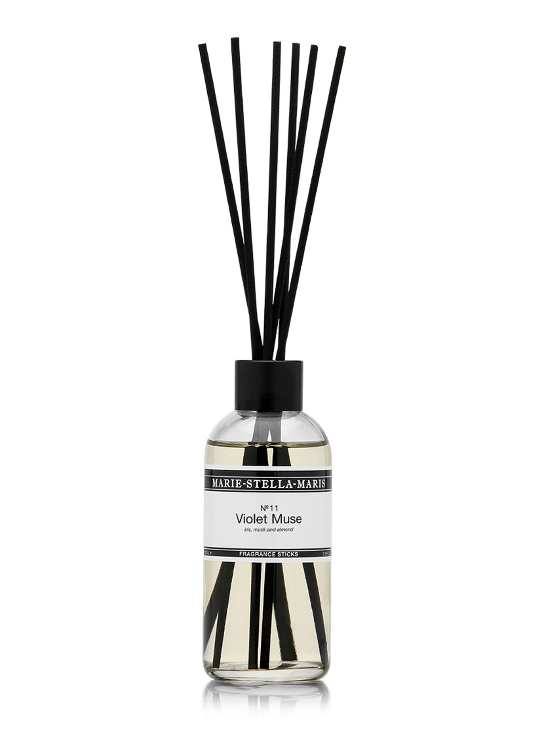 Marie-Stella-Maris Violet Muse geurstokjes 100 ml - voorkant transparant