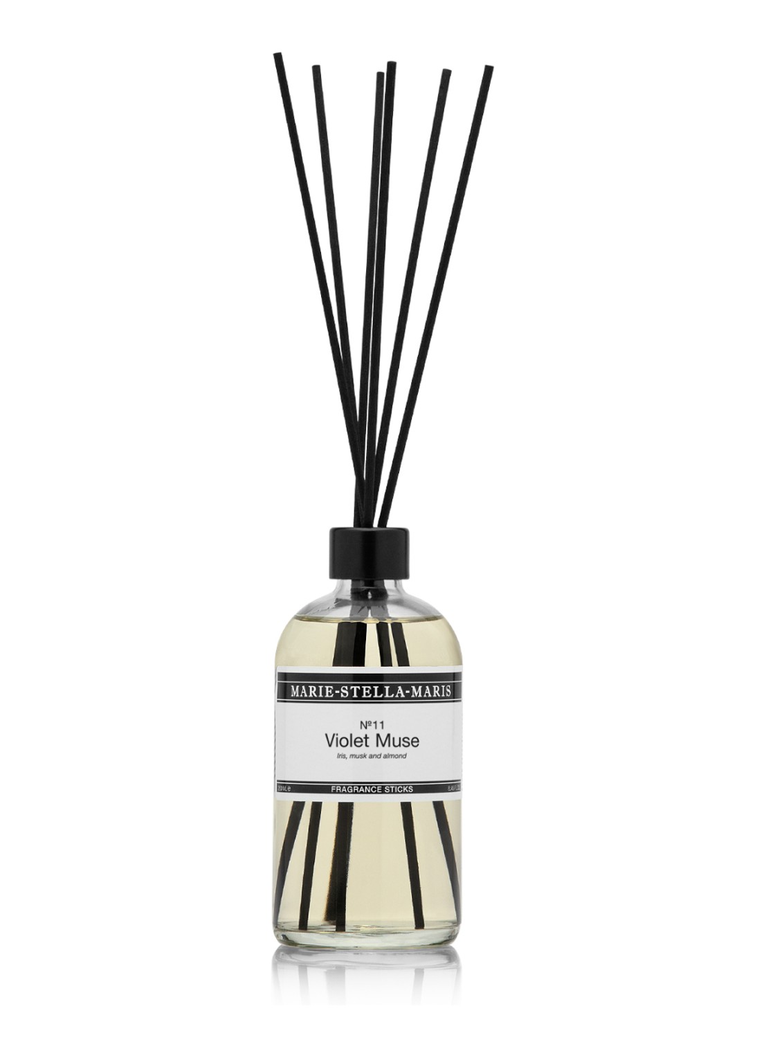 Marie-Stella-Maris Violet Muse  geurstokjes 250 ml  - voorkant transparant