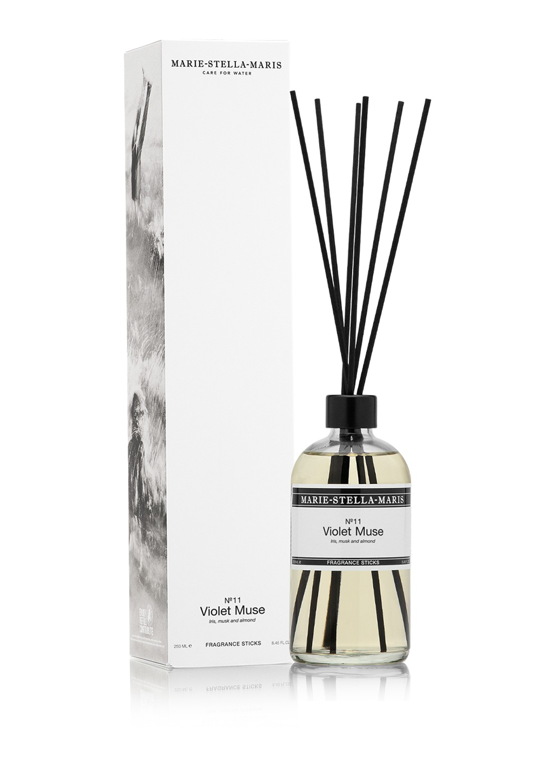 Marie-Stella-Maris Violet Muse  geurstokjes 250 ml  - voorkant 4 transparant