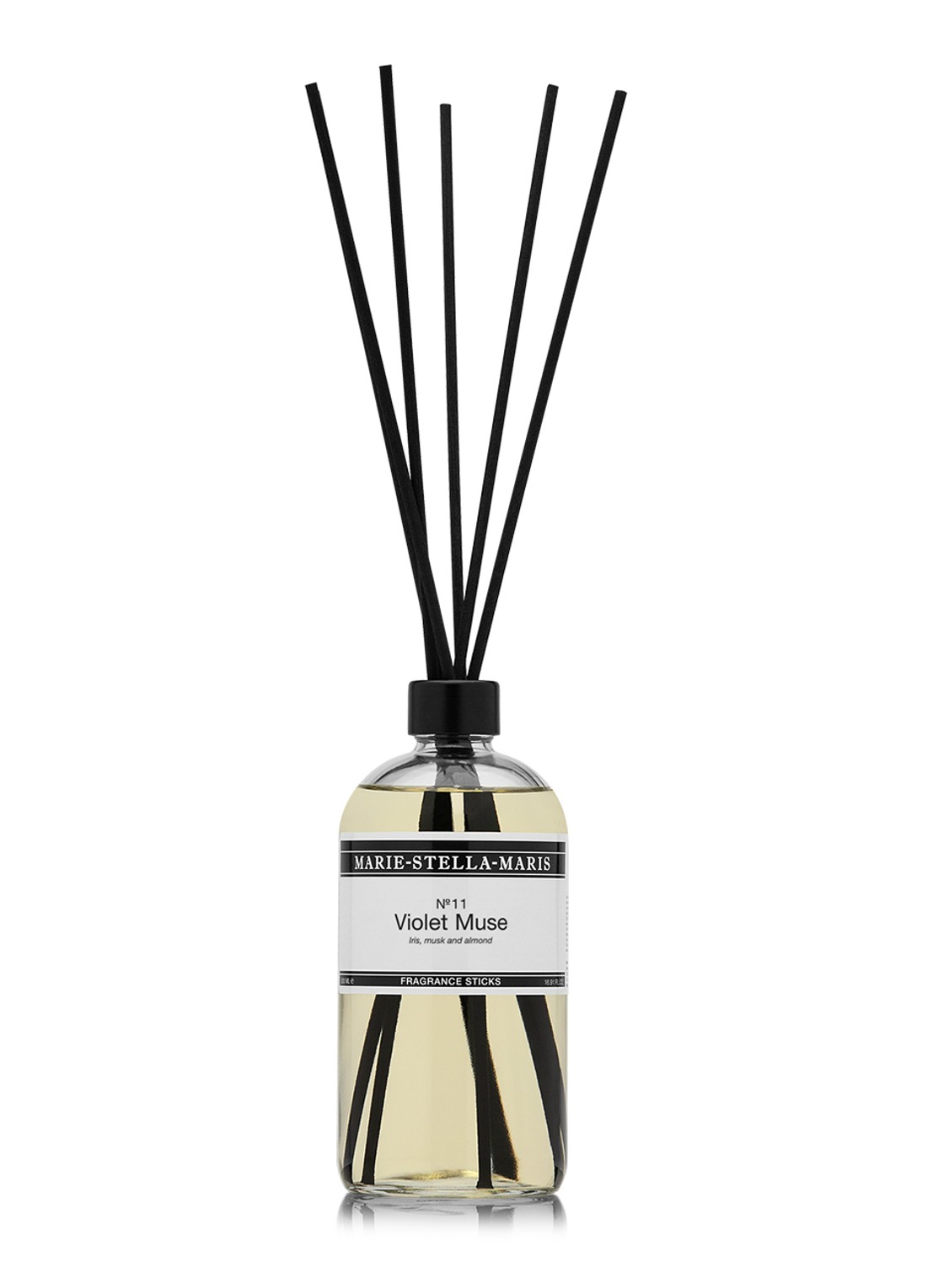 Marie-Stella-Maris Violet Muse geurstokjes 500 ml - voorkant transparant
