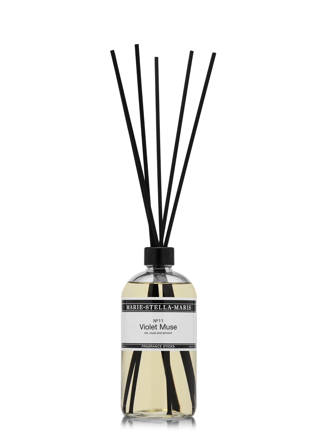 Marie-Stella-Maris Violet Muse geurstokjes 500 ml - voorkant 3 transparant