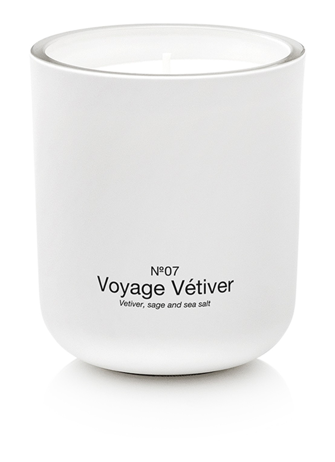 Marie-Stella-Maris Voyage Vétiver geurkaars 300 gram - voorkant wit