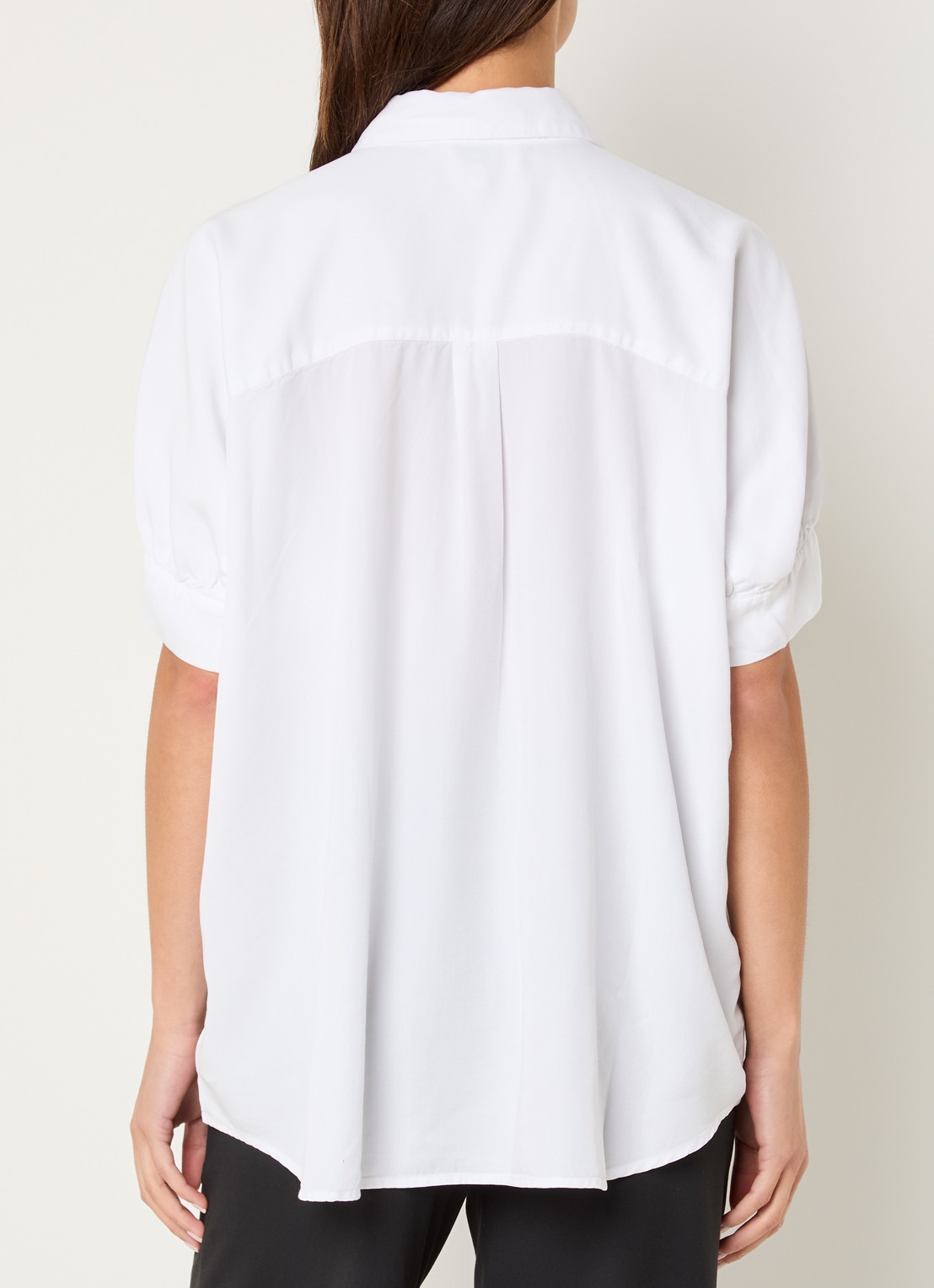 Marina blouse met ballonmouw - achterkant 4 wit