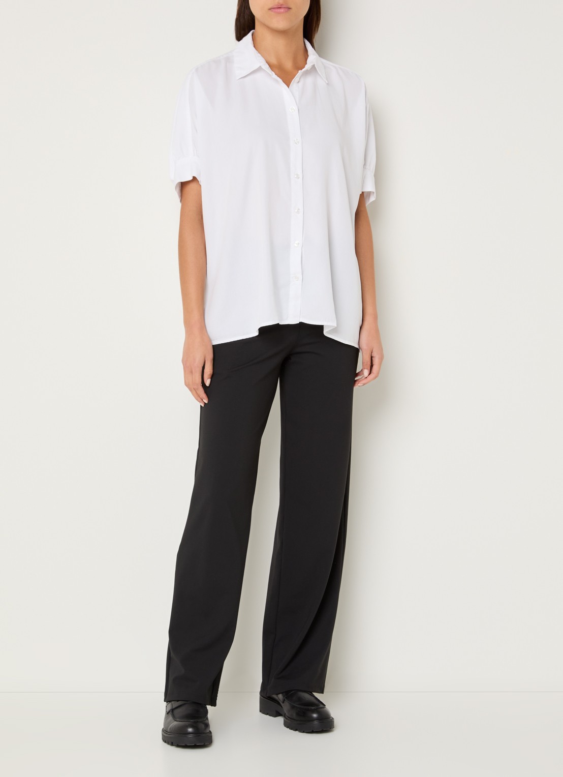 Marina blouse met ballonmouw - voorkant 2 wit
