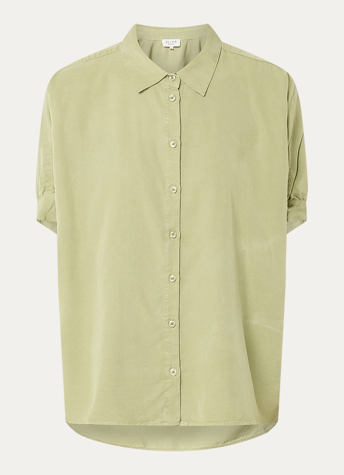 Marina blouse met ballonmouw - voorkant 2 lindegroen