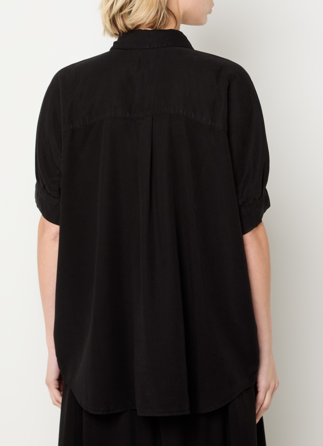 Marina blouse met ballonmouw - achterkant zwart