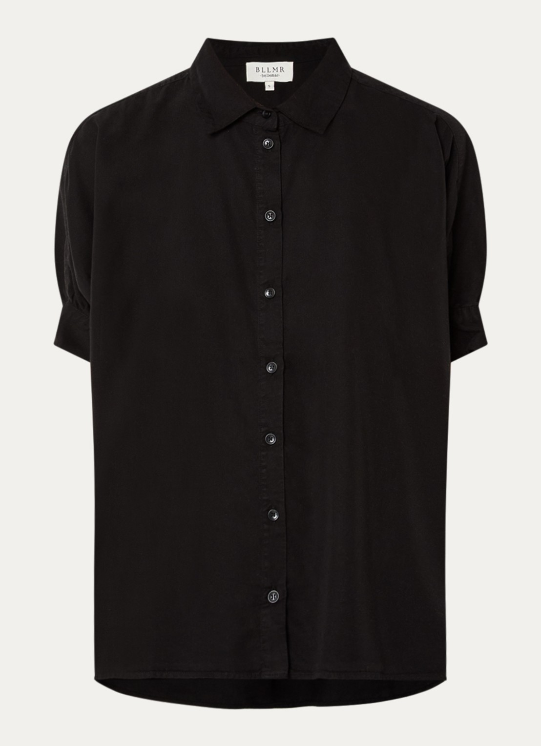Marina blouse met ballonmouw - voorkant 3 zwart