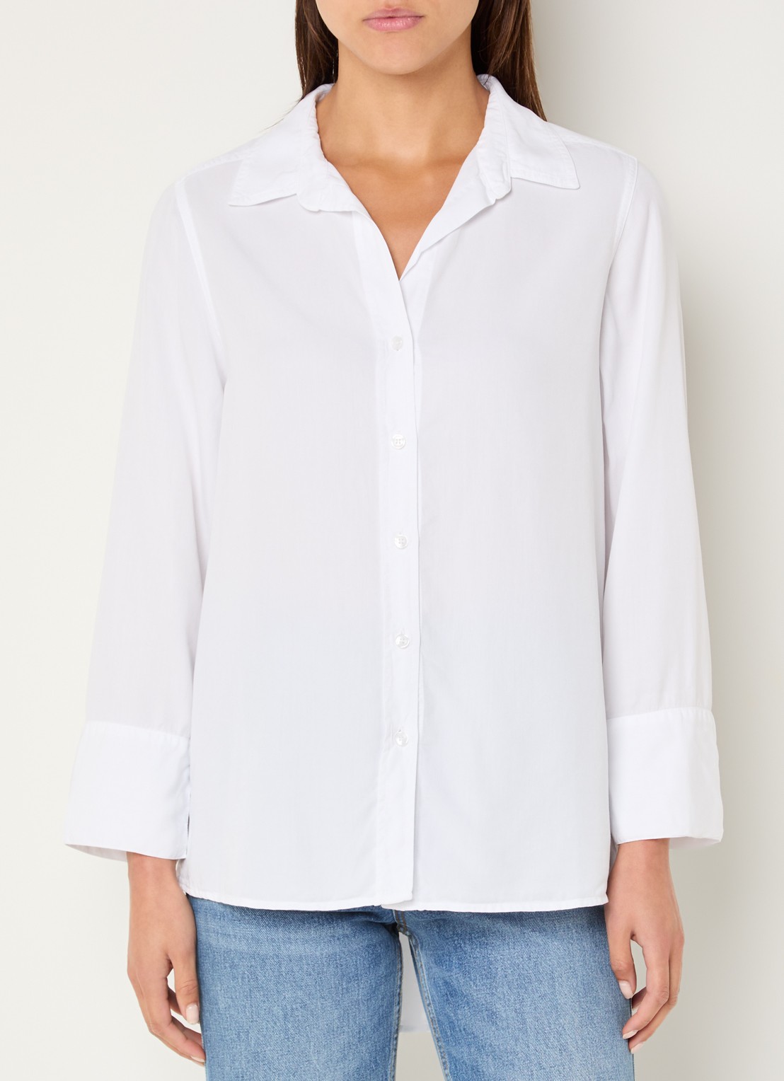 Marley blouse met kraag - detail 3 wit