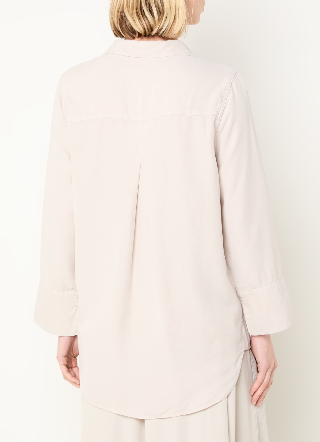 Marley blouse met kraag - achterkant lichtgrijs
