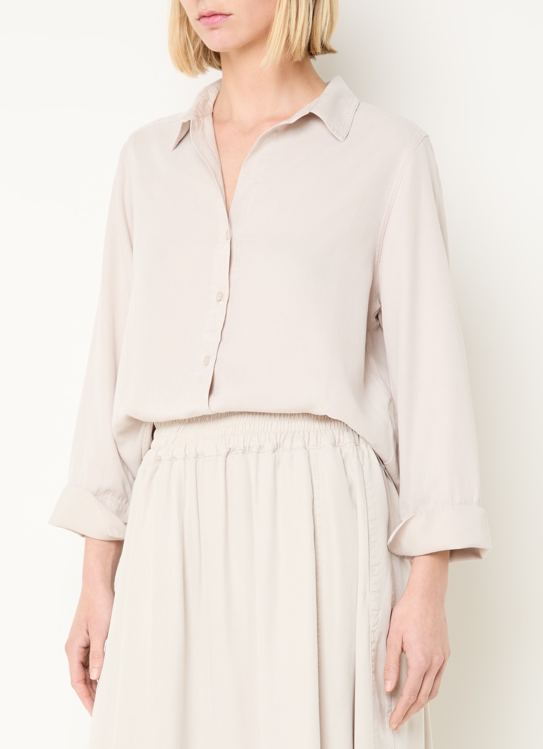 Marley blouse met kraag - detail 4 lichtgrijs