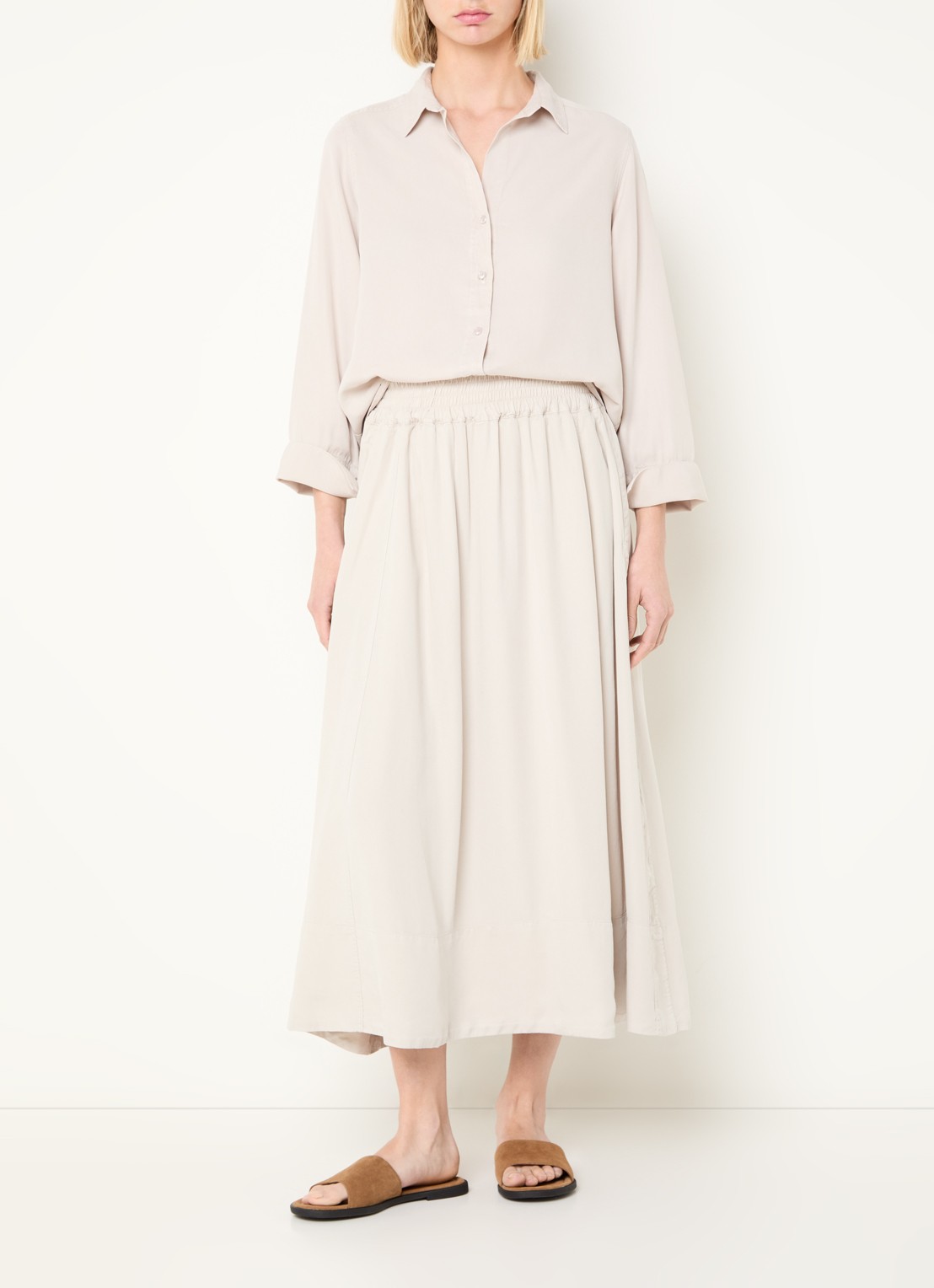 Marley blouse met kraag - voorkant 3 lichtgrijs