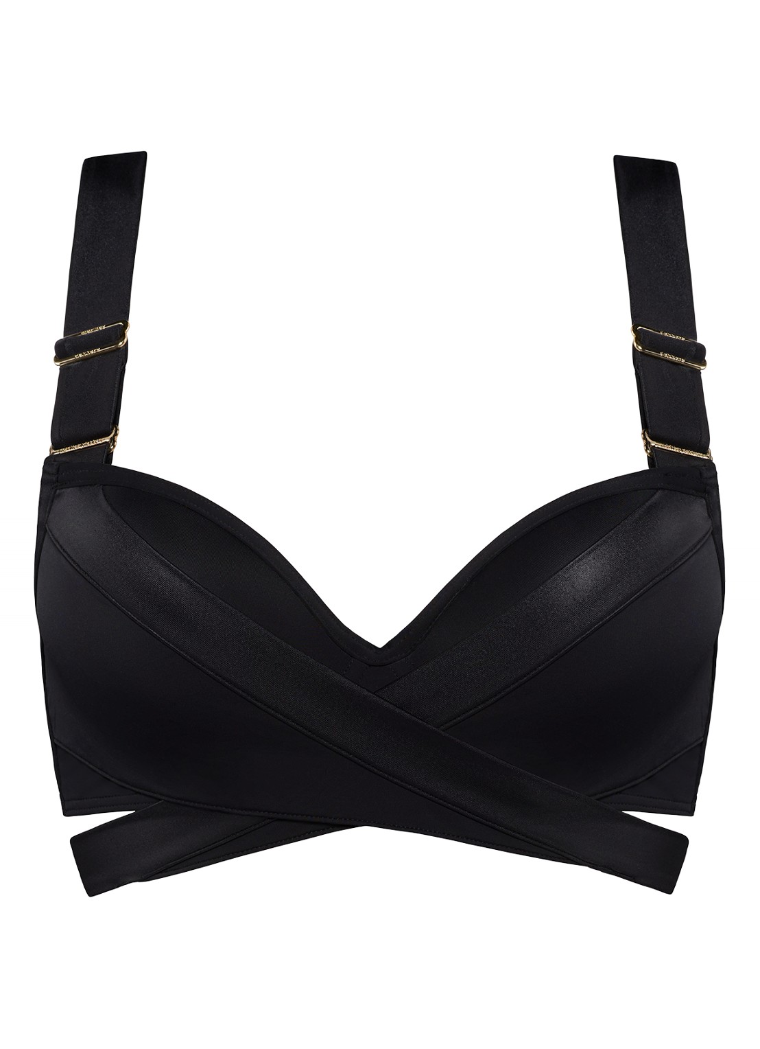 Marlies Dekkers Cache Coeur push-up bikinitop met beugelondersteuning - voorkant zwart