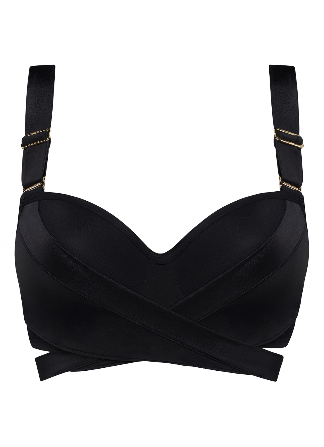 Marlies Dekkers Cache Coeur push-up bikinitop met beugelondersteuning - voorkant zwart