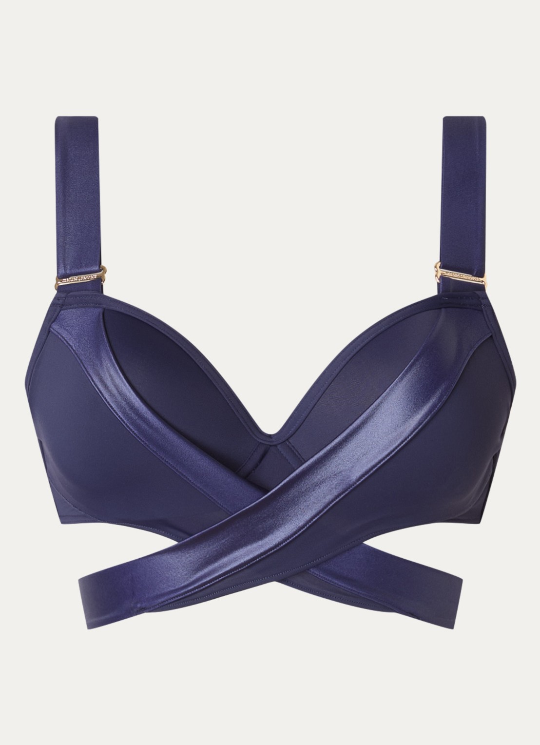 Marlies Dekkers Cache Coeur push-up bikinitop met beugelondersteuning - voorkant 3 donkerblauw